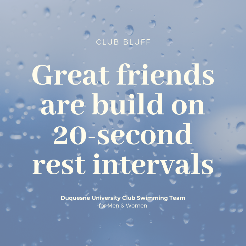 Great Friends are build on 20-second rest intervals